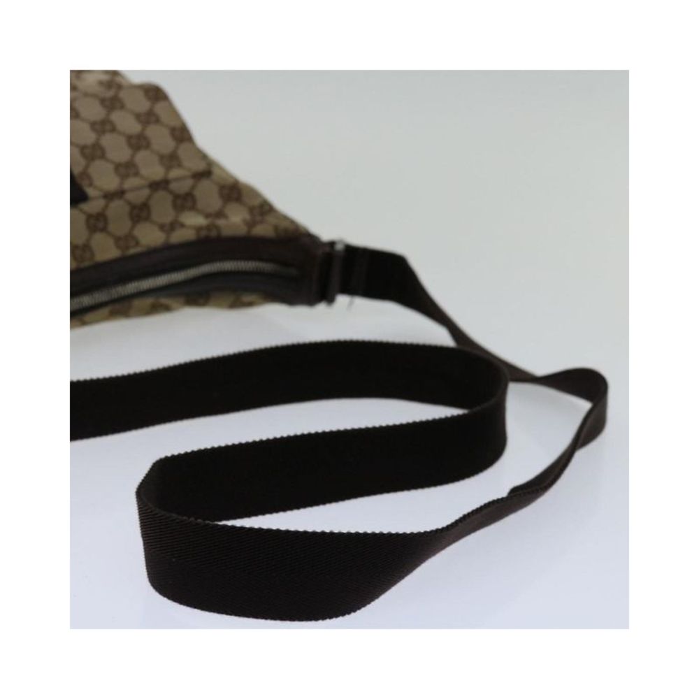 Pre Loved Gucci GG Supreme Monogram Messenger Bag Unisex Brown Shoulder Bags - Picture 7 of 8